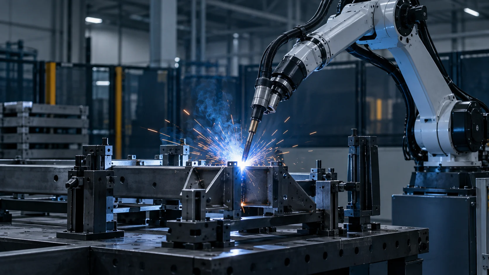 Robot di saldatura per produzioni industriali ripetitive
